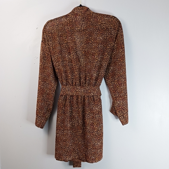 Victoria's Secret Robe One Size Leopard Print Sheer Lightweight Sexy Feminine - Picture 6 of 9